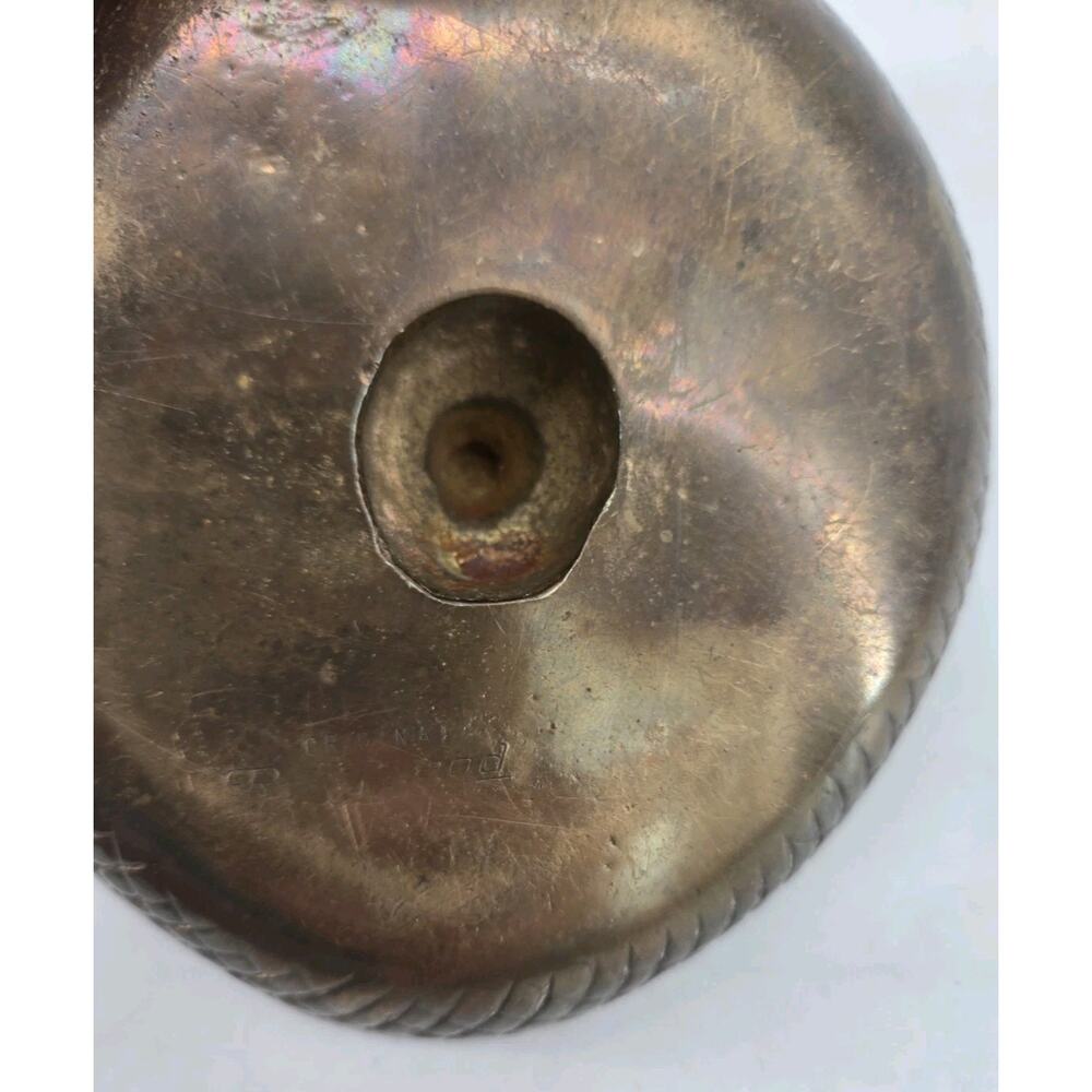 Vtg 1946 Russwood Sombrero Solid Cast Bronze Trinket Dish Jewelry Holder 5" - Picture 8 of 13